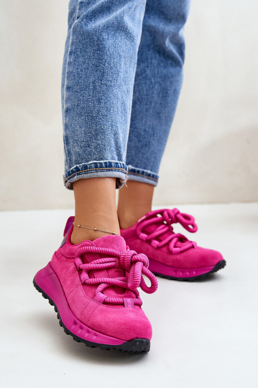 aus INildleder Sneakers Stilvollllschuhe FemininGrubym Schnürungm Artiker 54C1461 pinke Farbe aus INildleder Sneakers Stilvollllschuhe FemininGrubym Schnürungm Artiker 54C1461 pinke Farbe