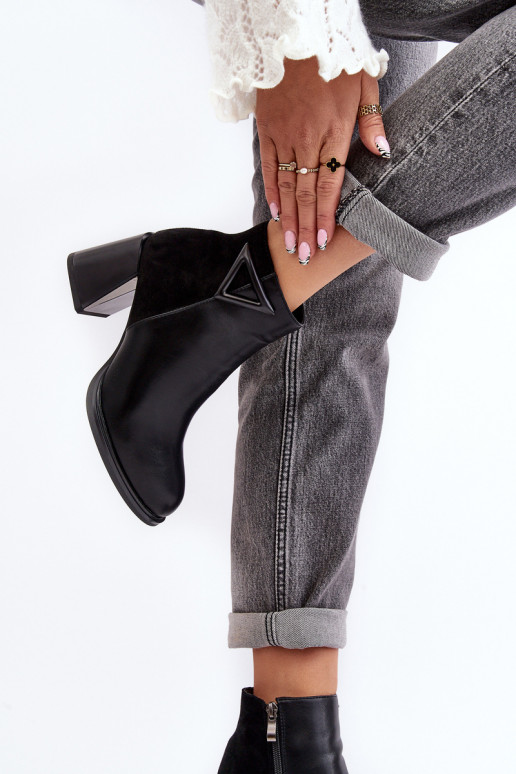 mit Lackeffekt Stiefel mit Absätzen sich Zuarm laufen MR880-093 schZuarze Farbe