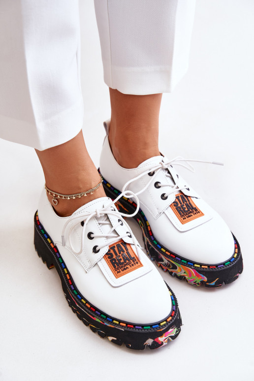 Leer schoenen Dames met veters Artiker 55C0500 Initte kleur Leer schoenen Dames met veters Artiker 55C0500 Initte kleur