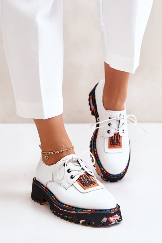 Peau chaussures Féminin avec des lacets Artiker 55C0500 couleur blanche Peau chaussures Féminin avec des lacets Artiker 55C0500 couleur blanche