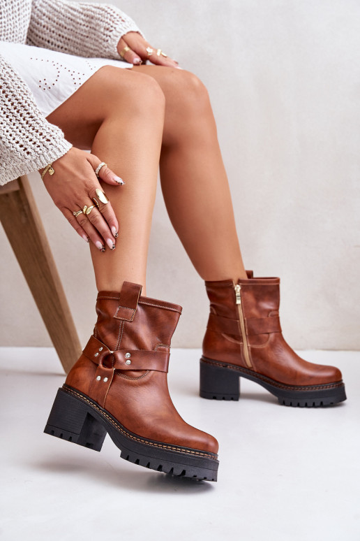 Damenstiefel Zum Schloss LeZuski 3435 braune Farbe Damenstiefel Zum Schloss LeZuski 3435 braune Farbe