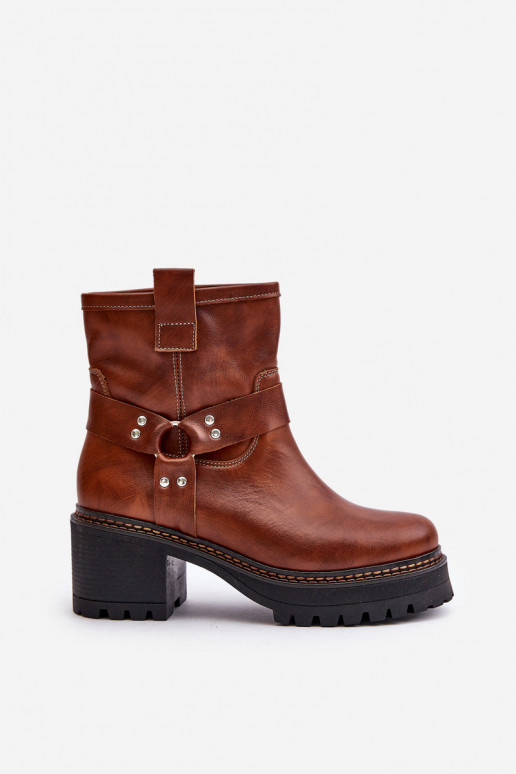 Damenstiefel Zum Schloss LeZuski 3435 braune Farbe Damenstiefel Zum Schloss LeZuski 3435 braune Farbe