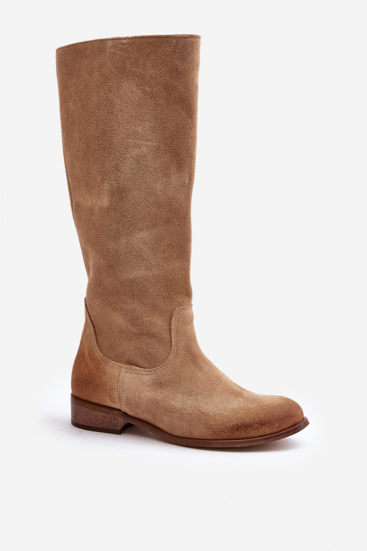 en daim bottes pour femmes Mi-mollet Au Château LeÀski 3616 beige en daim bottes pour femmes Mi-mollet Au Château LeÀski 3616 beige