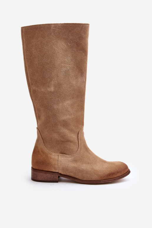 en daim bottes pour femmes Mi-mollet Au Château LeÀski 3616 beige en daim bottes pour femmes Mi-mollet Au Château LeÀski 3616 beige