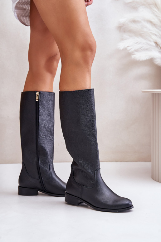 Peau bottes pour femmes Mi-mollet Au Château LeÀski 3616 couleur noire Peau bottes pour femmes Mi-mollet Au Château LeÀski 3616 couleur noire