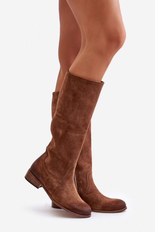 en daim bottes pour femmes Mi-mollet Au Château LeÀski 3616 marron en daim bottes pour femmes Mi-mollet Au Château LeÀski 3616 marron