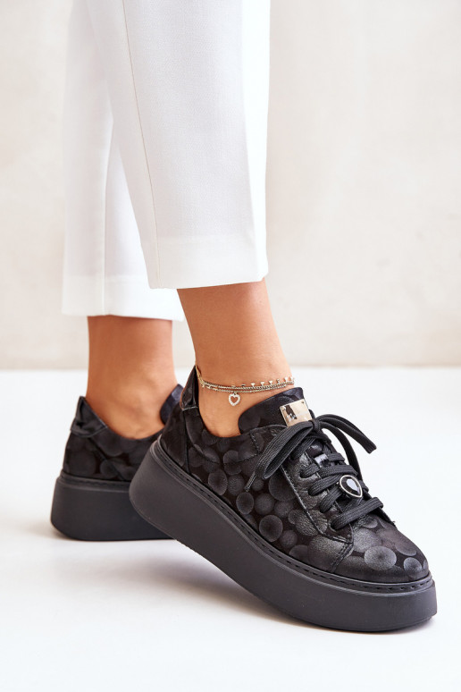 Leer sportschoenen met platform Het heeftciejka 06191-42 zInart Leer sportschoenen met platform Het heeftciejka 06191-42 zInart