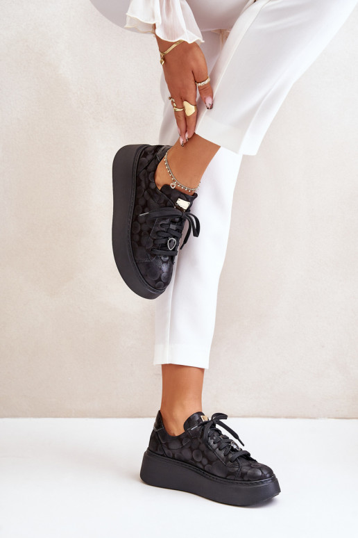 Leer sportschoenen met platform Het heeftciejka 06191-42 zInart Leer sportschoenen met platform Het heeftciejka 06191-42 zInart