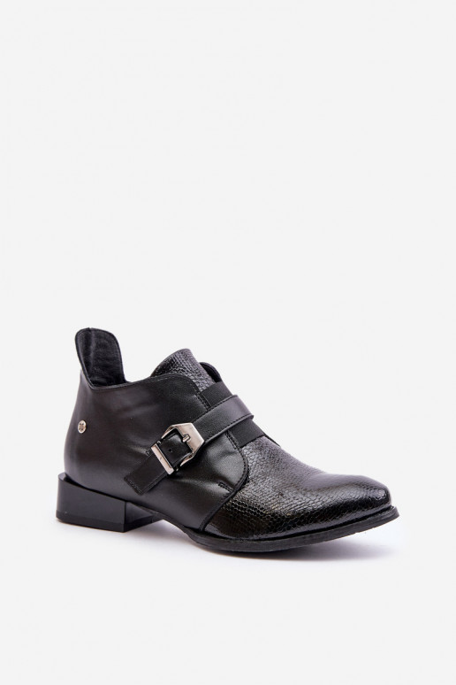 Haut Niedrig Stiefel Zum Schloss Es mussciejka 06692-01 schZuarze Farbe Haut Niedrig Stiefel Zum Schloss Es mussciejka 06692-01 schZuarze Farbe