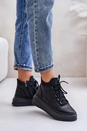 Eenvoudig Leer sportschoenen met platform Artiker 55C1041 zInart