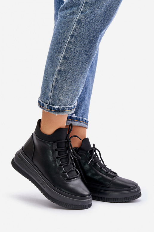 Eenvoudig Leer sportschoenen met platform Artiker 55C1041 zInart Eenvoudig Leer sportschoenen met platform Artiker 55C1041 zInart