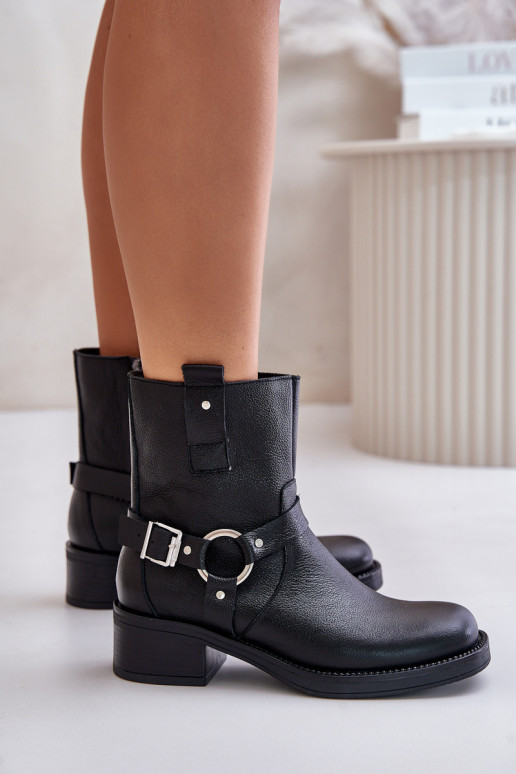 Zazoo 60480 Peau Bottes Sur un talon bas réchauffer couleur noire Zazoo 60480 Peau Bottes Sur un talon bas réchauffer couleur noire