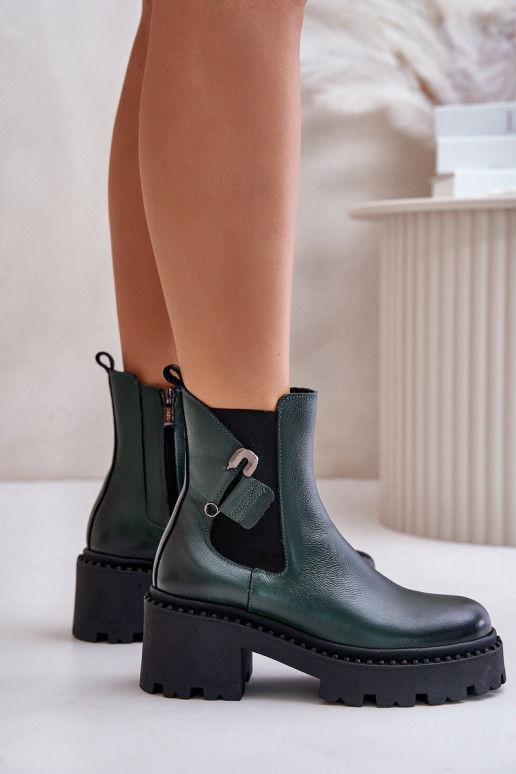 Zazoo 60490 Peau réchauffer Bottes avec des ornements couleur kaki Zazoo 60490 Peau réchauffer Bottes avec des ornements couleur kaki