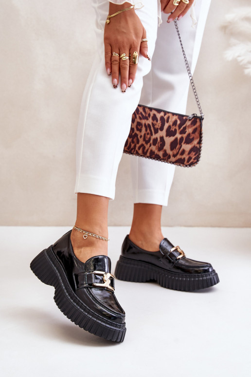 Zazoo 20176 met lakeffect schoenen dames mocassins Gemaakt van natuurlijk leer zInart