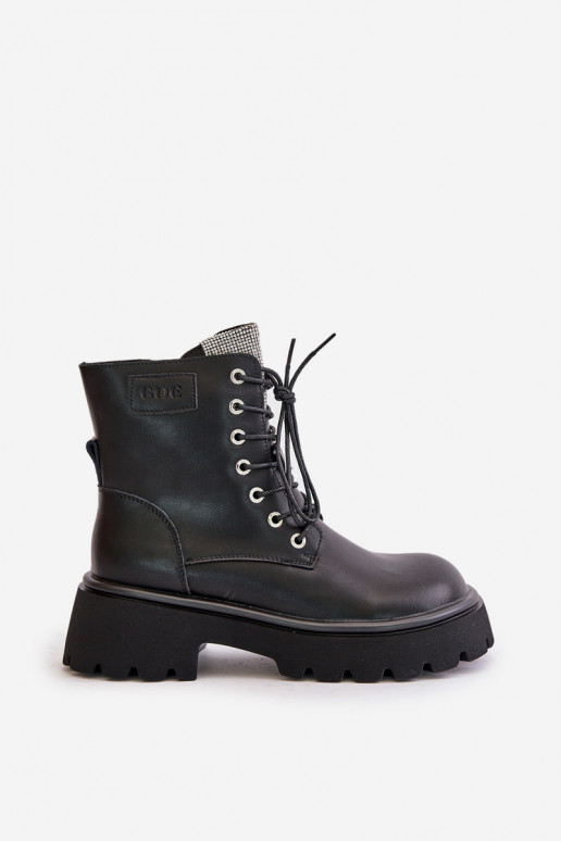 réchauffer Peau Bottines de travail Féminin avec des yeux qui clignotent GOE OO2N4125 couleur noire réchauffer Peau Bottines de travail Féminin avec des yeux qui clignotent GOE OO2N4125 couleur noire