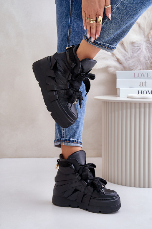 Leer Sneakers model schoenen Dames met platform CheBello 4561 zInart Leer Sneakers model schoenen Dames met platform CheBello 4561 zInart