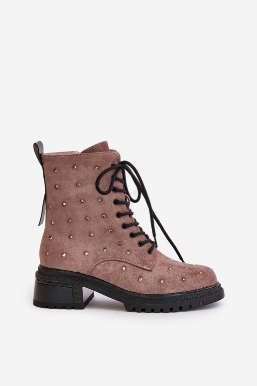 Dekoriert Arbeitsstiefeletten Feminin sich Zuarm laufen D&A MR880-017 Tonfarbe