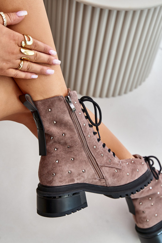 Dekoriert Arbeitsstiefeletten Feminin sich Zuarm laufen D&A MR880-017 Tonfarbe