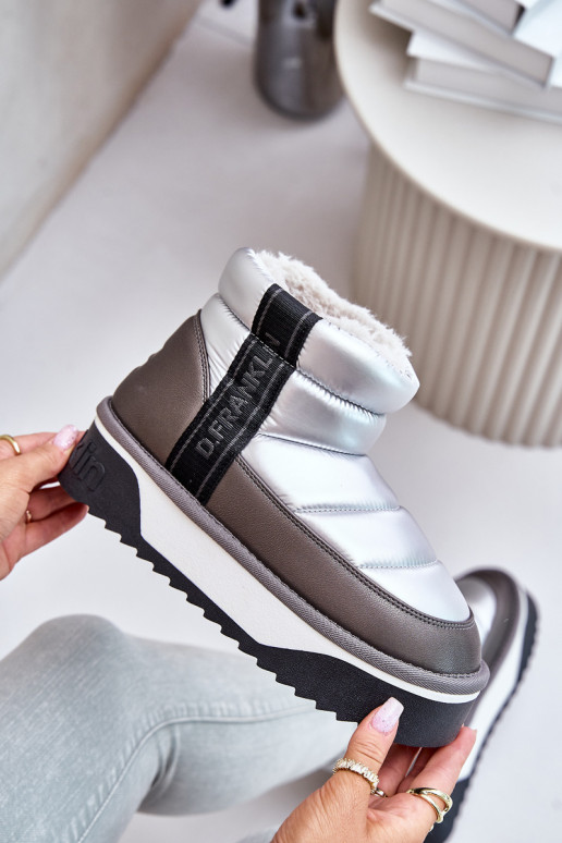 Niedrig Schneestiefel Auf dicker Sohle D.Franklin DFSH371010 Silberfarbe Niedrig Schneestiefel Auf dicker Sohle D.Franklin DFSH371010 Silberfarbe