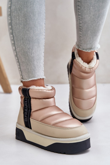 Niedrig Schneestiefel Auf dicker Sohle D.Franklin DFSH371010 Beige