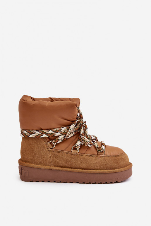 aus INildleder Schneestiefel FemininGrubym Schnürungm D.Franklin DFSH375003 braune Farbe aus INildleder Schneestiefel FemininGrubym Schnürungm D.Franklin DFSH375003 braune Farbe