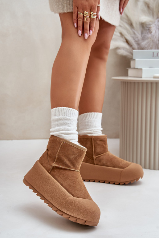 réchauffer en daim Bottes de neige avec une plateforme Big Star OO274A212 marron réchauffer en daim Bottes de neige avec une plateforme Big Star OO274A212 marron