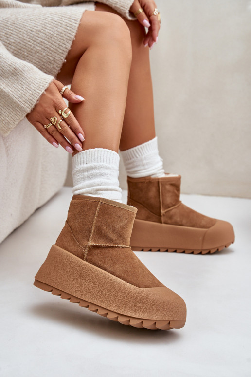 réchauffer en daim Bottes de neige avec une plateforme Big Star OO274A212 marron réchauffer en daim Bottes de neige avec une plateforme Big Star OO274A212 marron