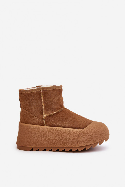 réchauffer en daim Bottes de neige avec une plateforme Big Star OO274A212 marron réchauffer en daim Bottes de neige avec une plateforme Big Star OO274A212 marron