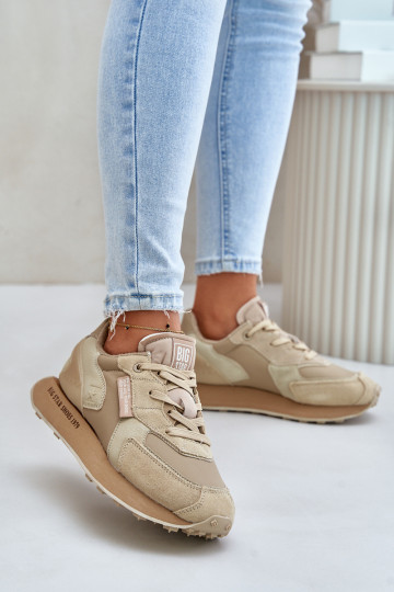 Peau Chaussures modèle baskets Féminin Big Star OO274564 Hi-Poly System beige 2