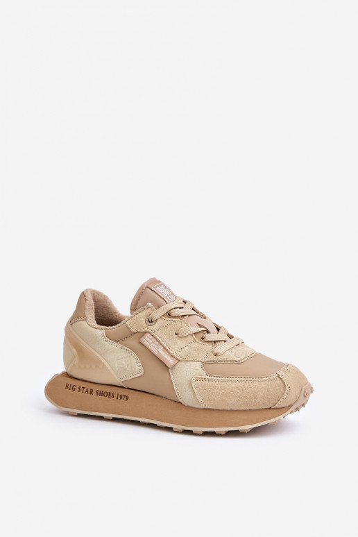 Peau Chaussures modèle baskets Féminin Big Star OO274564 Hi-Poly System beige Peau Chaussures modèle baskets Féminin Big Star OO274564 Hi-Poly System beige