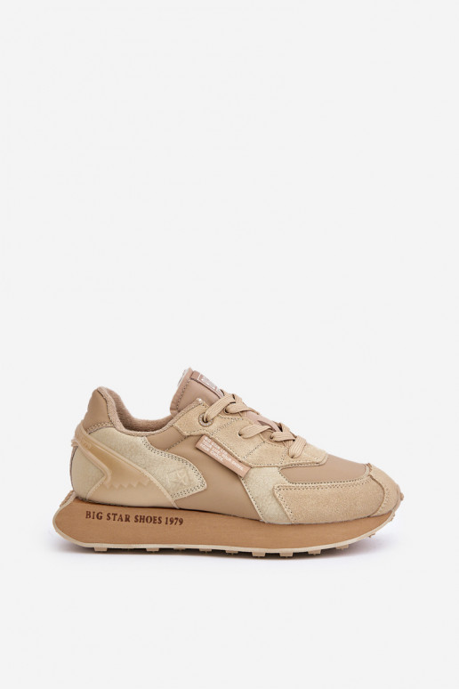 Peau Chaussures modèle baskets Féminin Big Star OO274564 Hi-Poly System beige Peau Chaussures modèle baskets Féminin Big Star OO274564 Hi-Poly System beige
