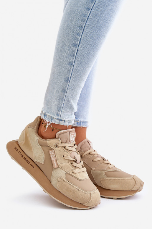 Peau Chaussures modèle baskets Féminin Big Star OO274564 Hi-Poly System beige Peau Chaussures modèle baskets Féminin Big Star OO274564 Hi-Poly System beige