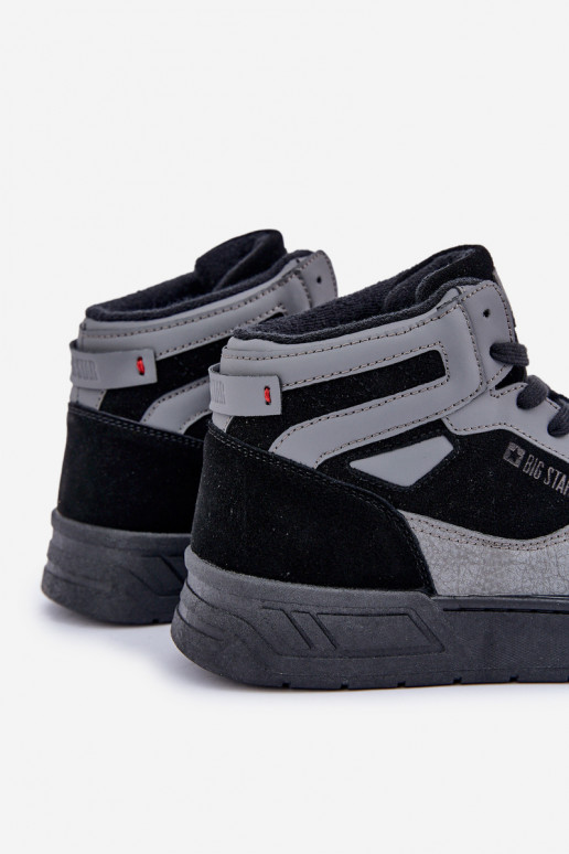 en daim Chaussures modèle baskets Mâle Big Star OO174303 Hi-Poly System Noir et-couleur grise en daim Chaussures modèle baskets Mâle Big Star OO174303 Hi-Poly System Noir et-couleur grise