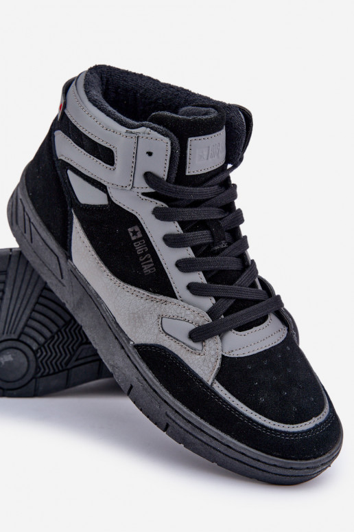 aus INildleder Sneakers Stilvollllschuhe Männlich Big Star OO174303 Hi-Poly System SchZuarz und-graue Farbe aus INildleder Sneakers Stilvollllschuhe Männlich Big Star OO174303 Hi-Poly System SchZuarz und-graue Farbe