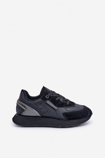 Odiniaanse sportieve heren schoenen Big Star OO174297 Hi-Poly System zwarte kleur 2