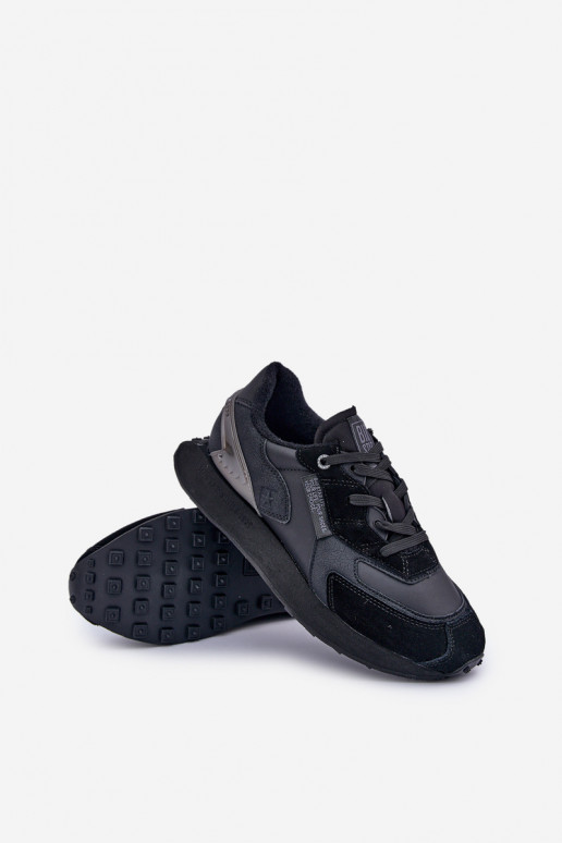 Peau Chaussures modèle baskets Mâle Big Star OO174297 Hi-Poly System couleur noire Peau Chaussures modèle baskets Mâle Big Star OO174297 Hi-Poly System couleur noire