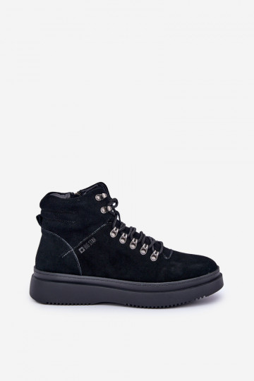 Bottes en daim chaudes pour hommes Big Star OO174187 couleur noire 2