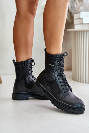 Leder Warmfutter Herren Stiefeletten Big Star OO174164 schwarz