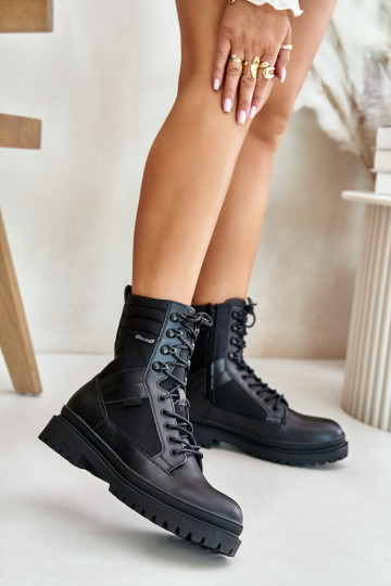 Bottines en cuir chaudes pour hommes Big Star OO174164 couleur noire 2