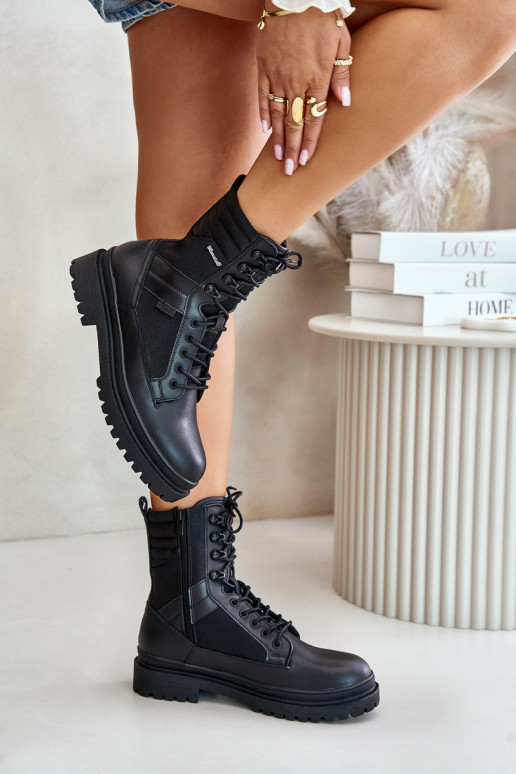 Leer schoenen Laarzen Het heeftnnen opInarmen Big Star OO174164 zInart Leer schoenen Laarzen Het heeftnnen opInarmen Big Star OO174164 zInart