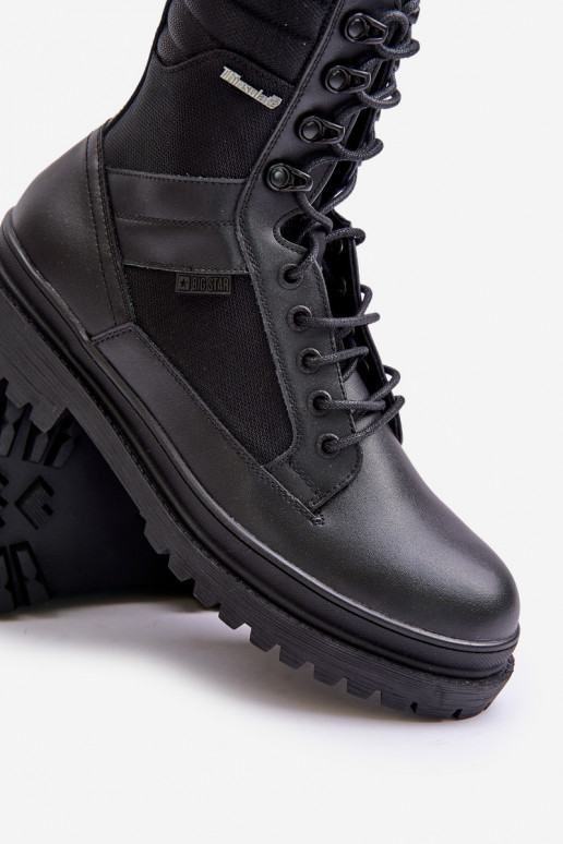 Leer schoenen Laarzen Het heeftnnen opInarmen Big Star OO174164 zInart Leer schoenen Laarzen Het heeftnnen opInarmen Big Star OO174164 zInart