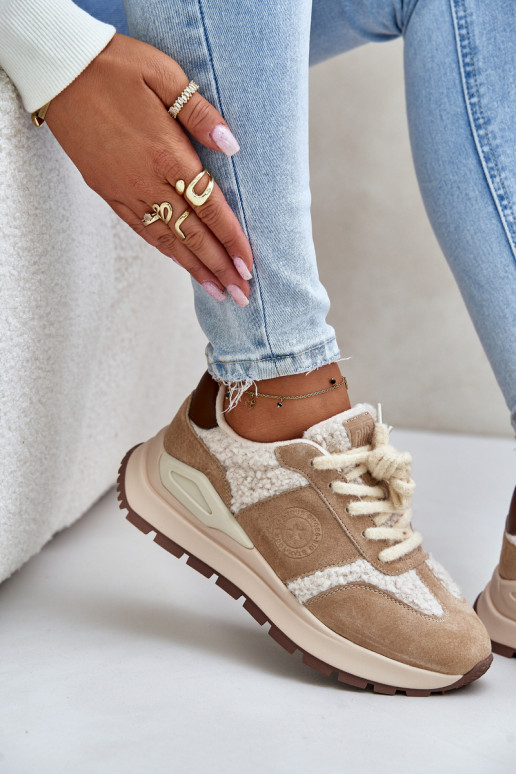 réchauffer Chaussures modèle baskets Féminin Peau Big Star OO274A317 HI-POLY SYSTEM beige réchauffer Chaussures modèle baskets Féminin Peau Big Star OO274A317 HI-POLY SYSTEM beige