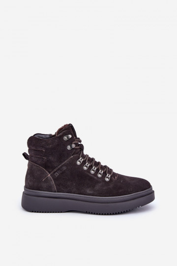 Warmfutter-Ziegenleder Herren Schuhe Big Star OO174189 braun 2