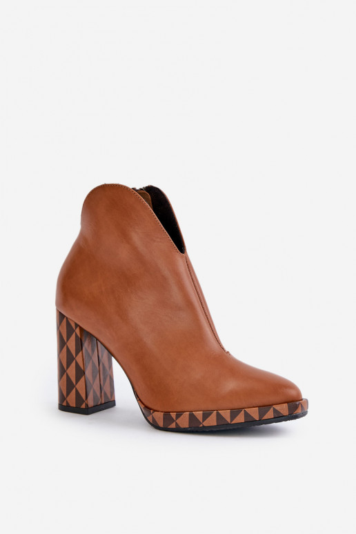 Peau Bottes avec des talons Laura Messi 2836 marron