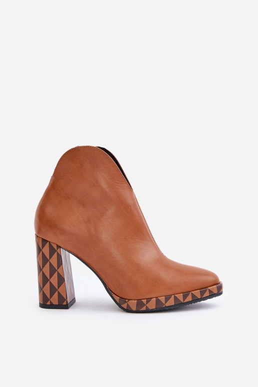Peau Bottes avec des talons Laura Messi 2836 marron