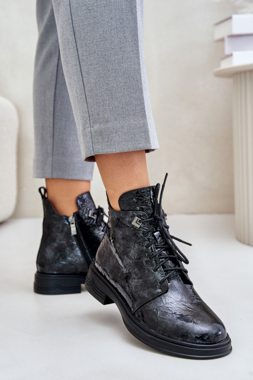 Leer met lakeffect Dameslaarzen opInarmen Opar het kasteel D&A LZ42-042 ZInart en-grijs Leer met lakeffect Dameslaarzen opInarmen Opar het kasteel D&A LZ42-042 ZInart en-grijs