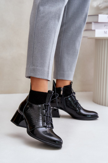 Zazoo 60503 Peau Bottes avec des talons réchauffer couleur noire 2