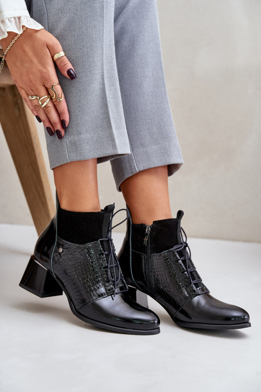 Zazoo 60503 Leer Laarzen met hakken opInarmen zInart Zazoo 60503 Leer Laarzen met hakken opInarmen zInart