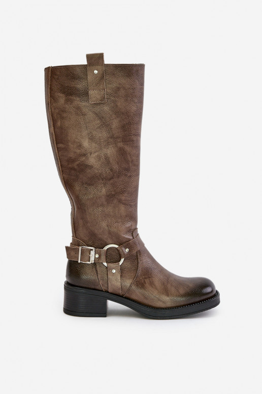 Zazoo 70141 Haut Damenstiefel Gegen die Straße braune Farbe