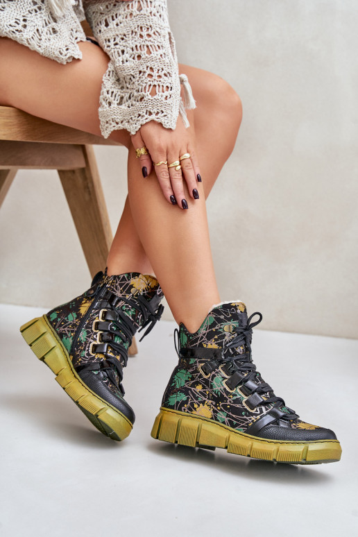 Haut gleichschenklig Schnürstiefel Es mussciejka 06158-07 Gelb --schZuarze Farbe Haut gleichschenklig Schnürstiefel Es mussciejka 06158-07 Gelb --schZuarze Farbe